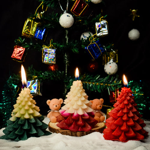 Christmas Tree Candle [Pack of 3]