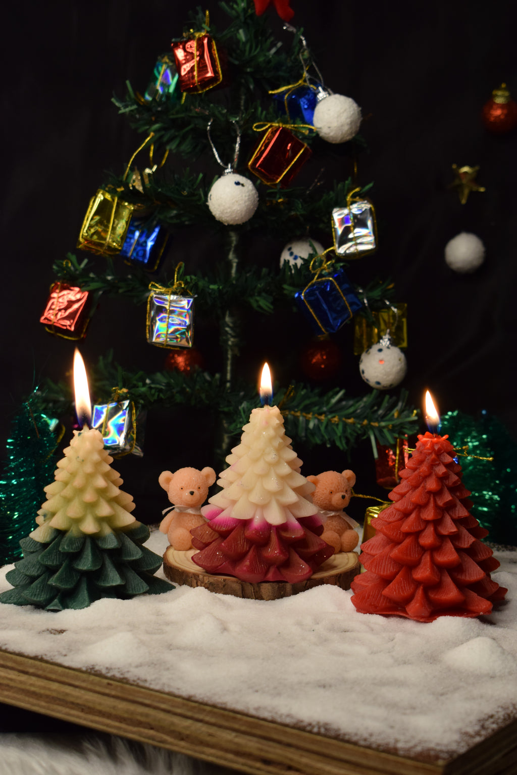 Christmas Tree Candle [Pack of 3]