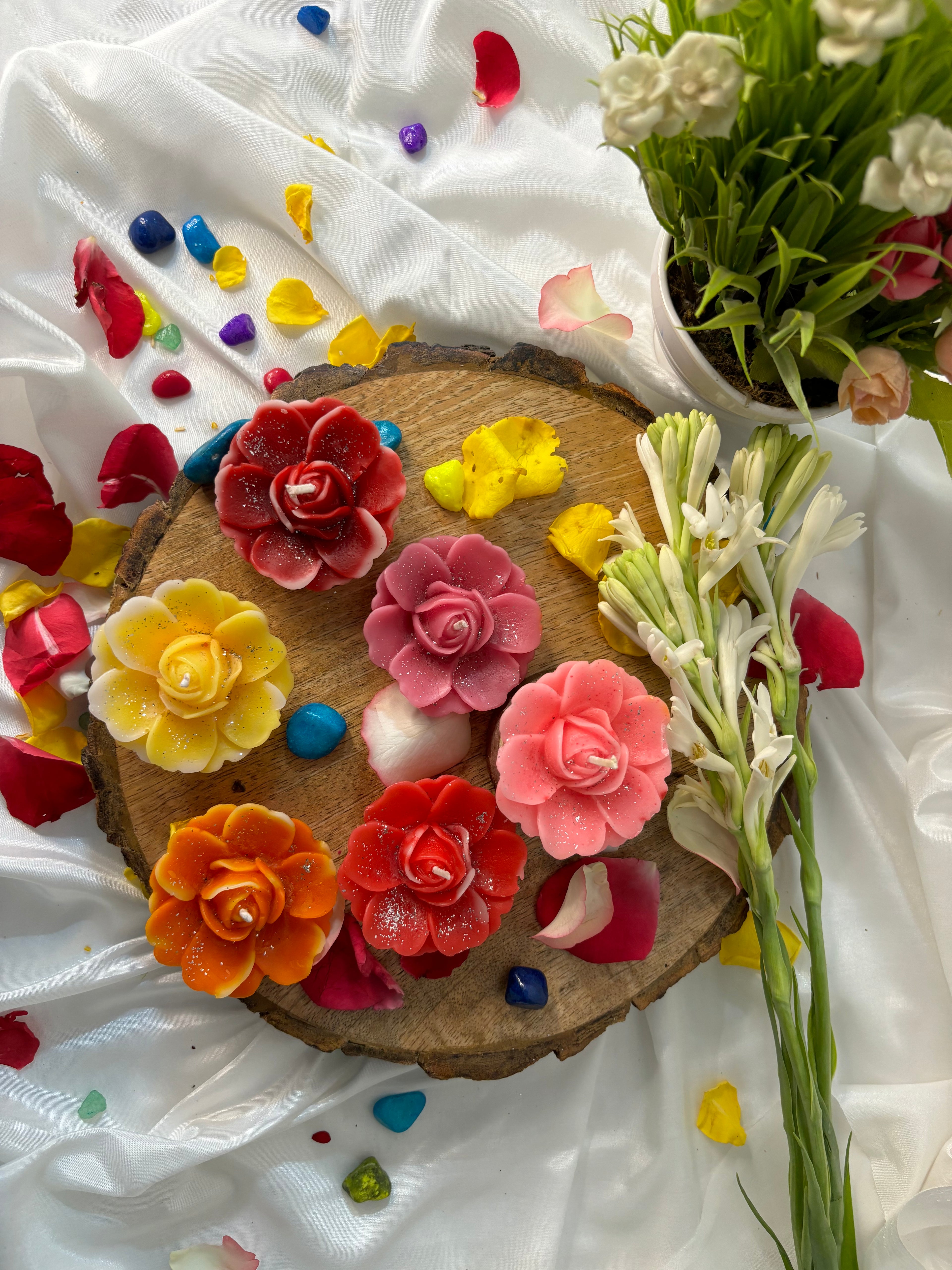 Floating Rose Candles