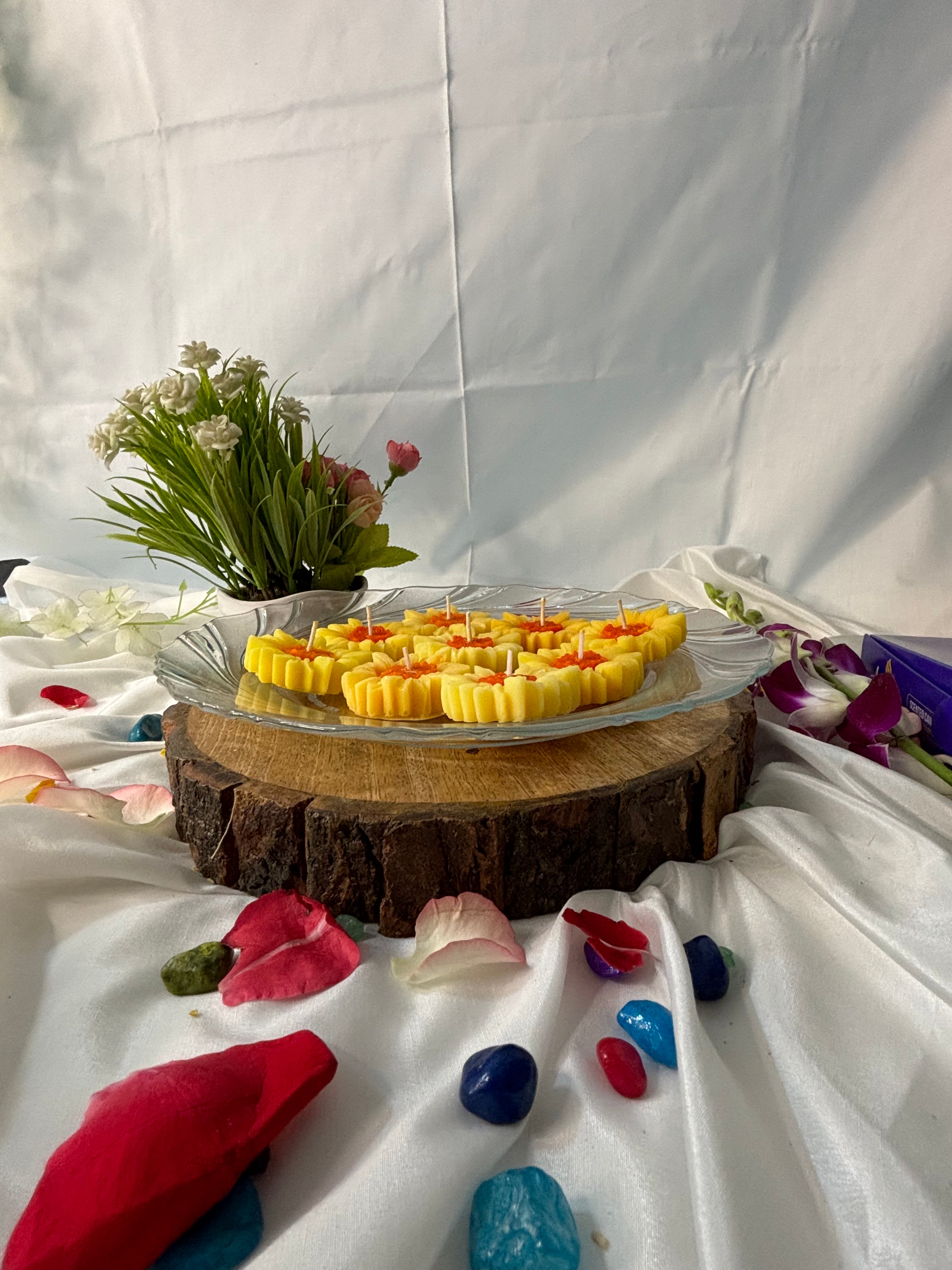 Floating Sunflower Candles