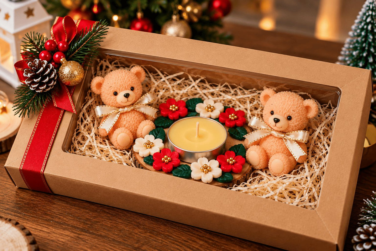 Candle with Teddy Bear – image 1