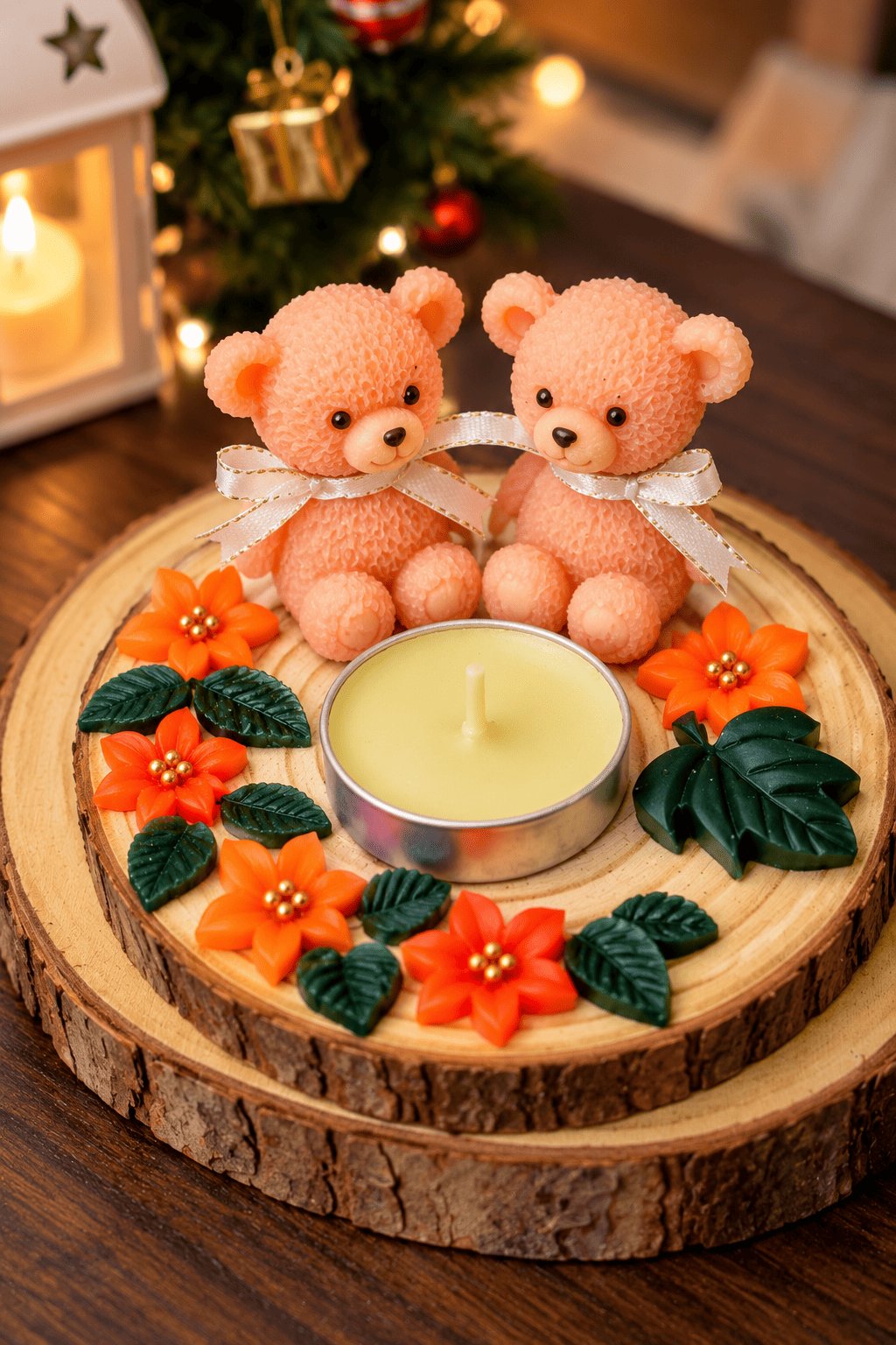 Candle with Teddy Bear – image 2