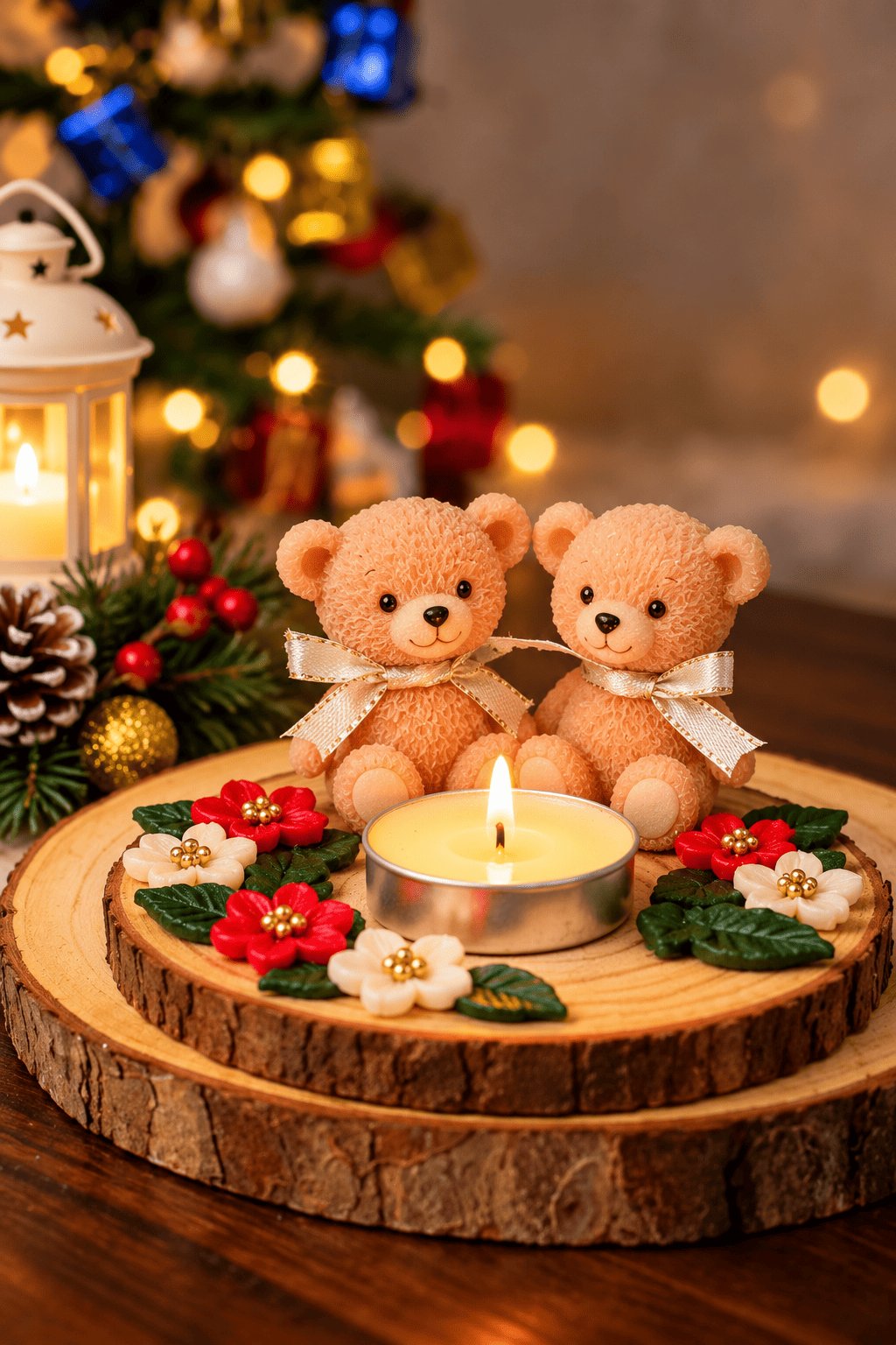 Candle with Teddy Bear – image 3
