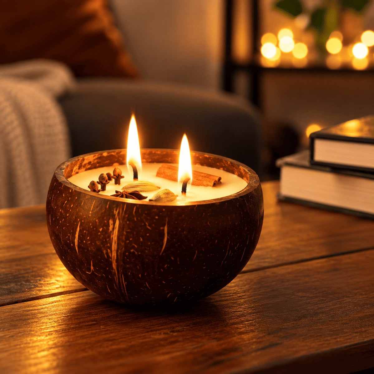 Coconut Shell Candle with Spices (Spicy Shell) – image 3