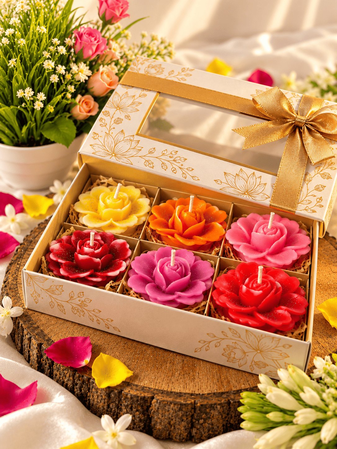 Floating Lotus Candles – image 1