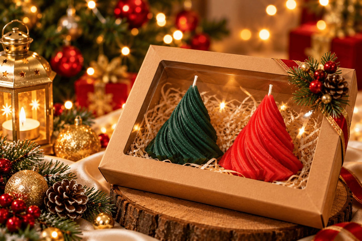 Twisted Christmas Tree Candles – image 1