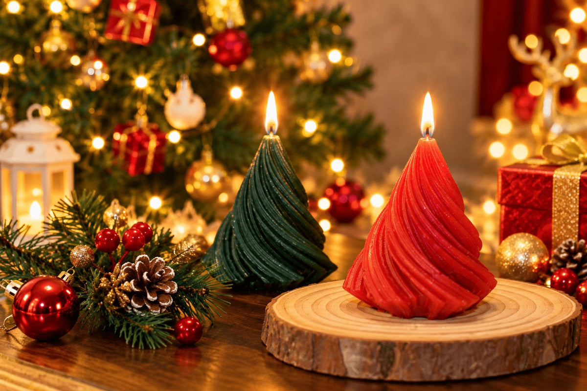 Twisted Christmas Tree Candles – image 3