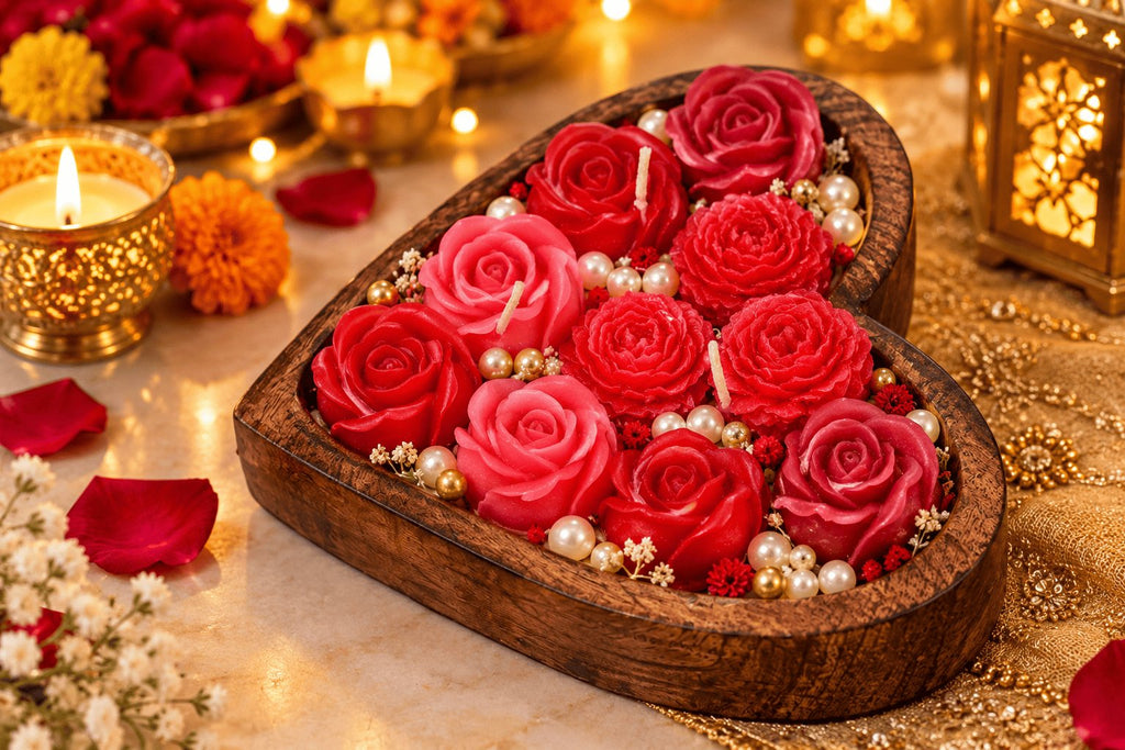 Wooden Heart Shaped Candle – image 2